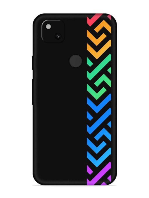 Colorshape Stripes Embossed Soft Silicone Case for Google Pixel 4A Zapvi