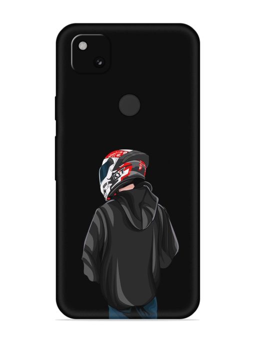 Motorcycle Rider Embossed Soft Silicone Case for Google Pixel 4A Zapvi