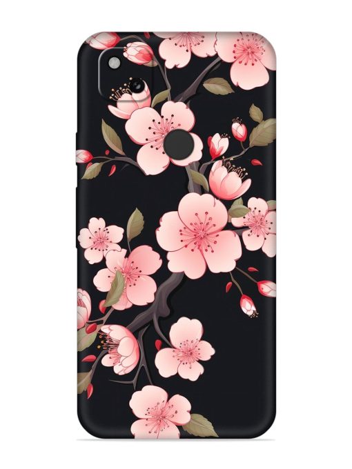 Cherry Blossom Embossed Soft Silicone Case for Google Pixel 4A