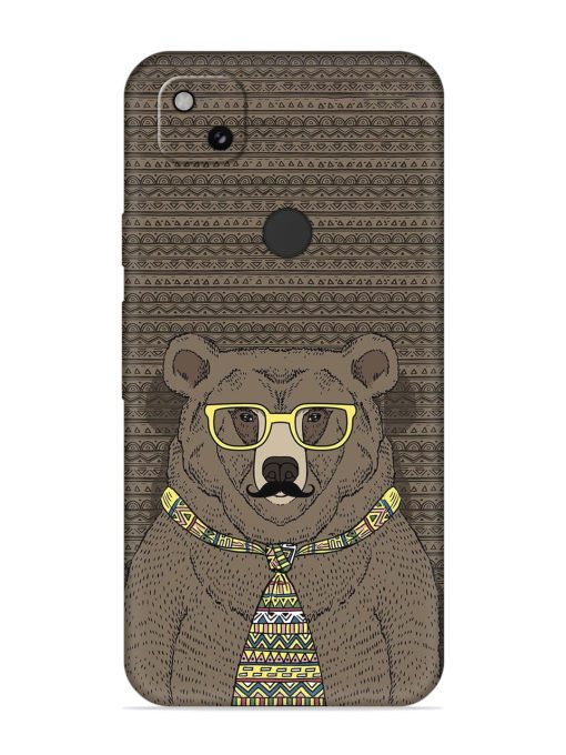 Grizzly Bear Embossed Soft Silicone Case for Google Pixel 4A Zapvi