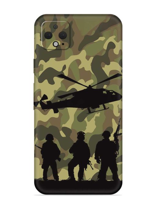 Army Heros Embossed Soft Silicone Case for Google Pixel 4 Xl