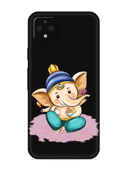 Bal Ganesh Vector Art Embossed Soft Silicone Case for Google Pixel 4 Xl