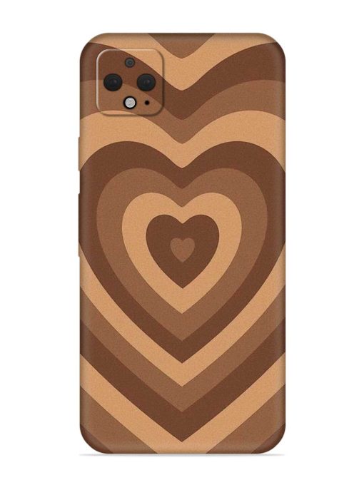 Brown Heart Embossed Soft Silicone Case for Google Pixel 4 Xl Zapvi