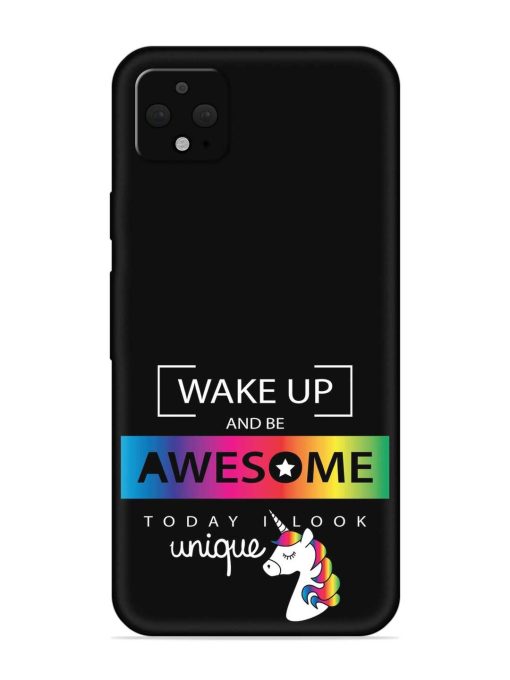 Inspirational Quote Unicorn Embossed Soft Silicone Case for Google Pixel 4 Xl Zapvi