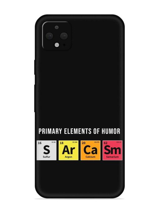 Primary Elements Humor Embossed Soft Silicone Case for Google Pixel 4 Xl Zapvi