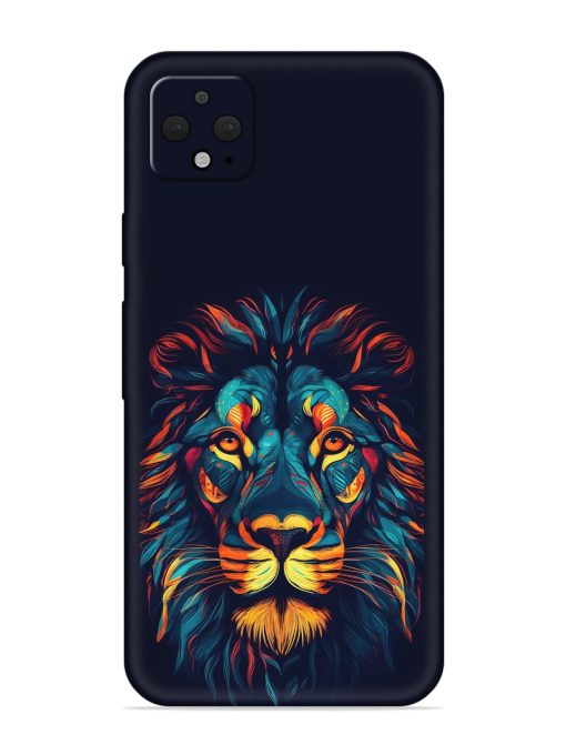 Colorful Lion Embossed Soft Silicone Case for Google Pixel 4 Xl