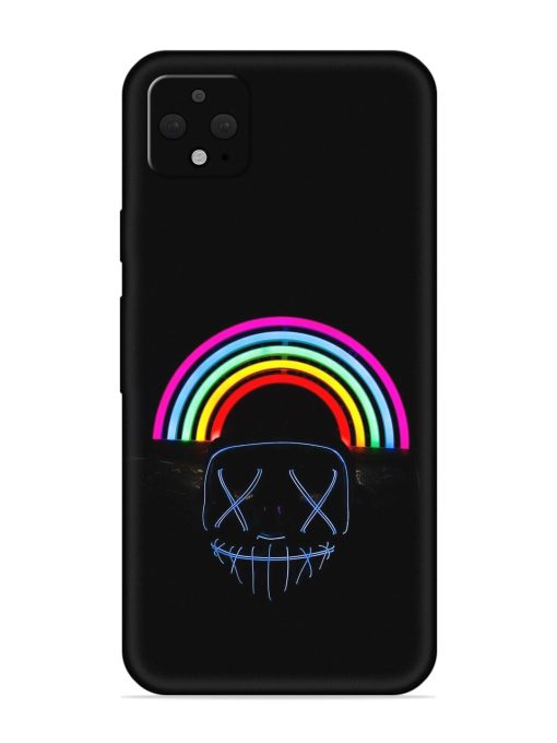 Mask Rainbow Embossed Soft Silicone Case for Google Pixel 4 Xl Zapvi