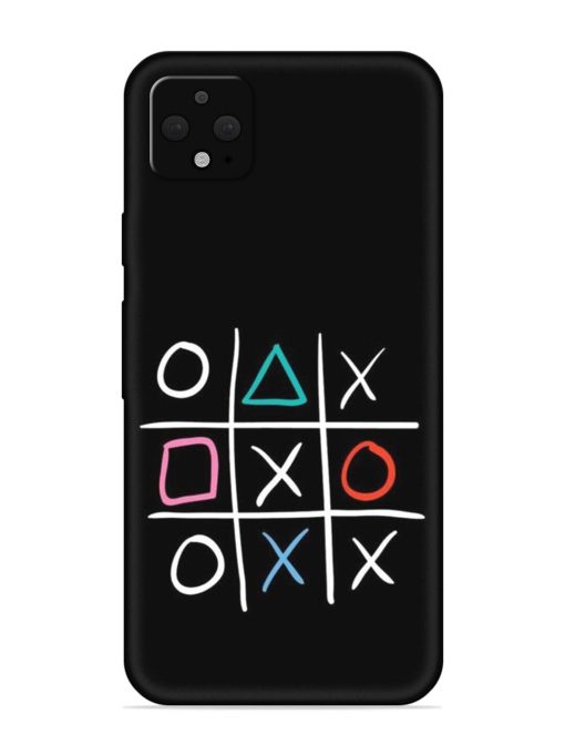 Super Neon Tic-Tac-Toe Embossed Soft Silicone Case for Google Pixel 4 Xl Zapvi