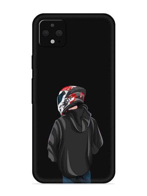 Motorcycle Rider Embossed Soft Silicone Case for Google Pixel 4 Xl