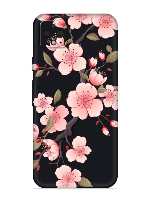 Cherry Blossom Embossed Soft Silicone Case for Google Pixel 4 Xl