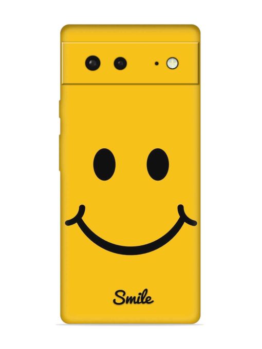 Yellow Smiley Embossed Soft Silicone Case for Google Pixel 6 Zapvi