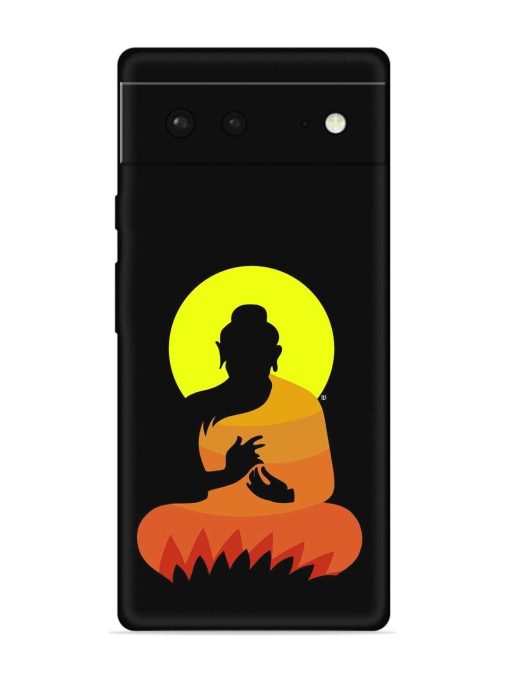 Buddha Art Black Embossed Soft Silicone Case for Google Pixel 6 Zapvi