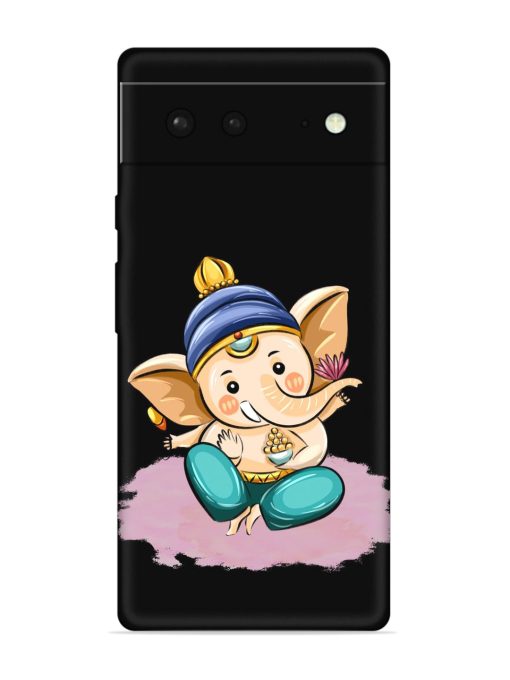 Bal Ganesh Vector Art Embossed Soft Silicone Case for Google Pixel 6 Zapvi