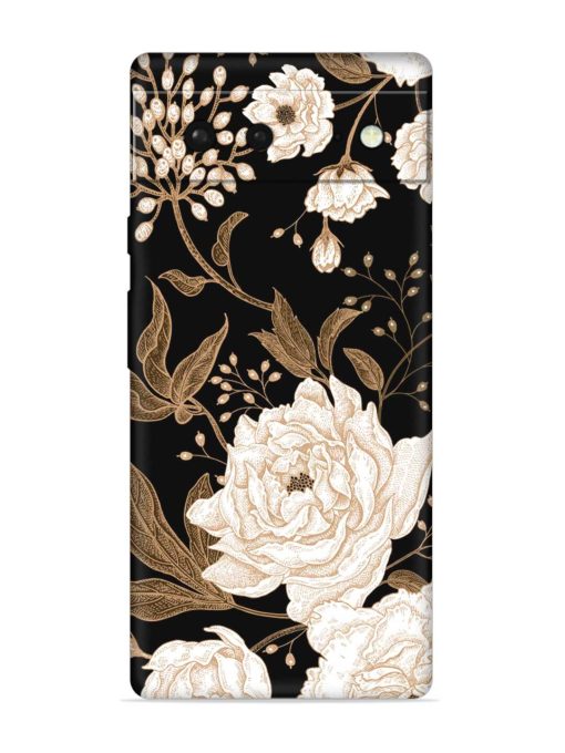 Peonies Roses Floral Embossed Soft Silicone Case for Google Pixel 6 Zapvi