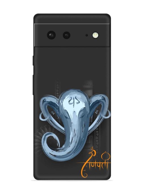 Illustration Lord Ganpati Embossed Soft Silicone Case for Google Pixel 6 Zapvi