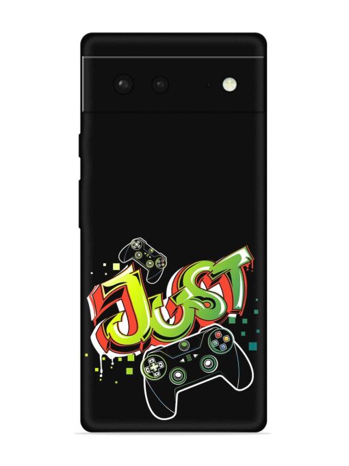 Graffiti Gamepad Illustration Embossed Soft Silicone Case for Google Pixel 6 Zapvi