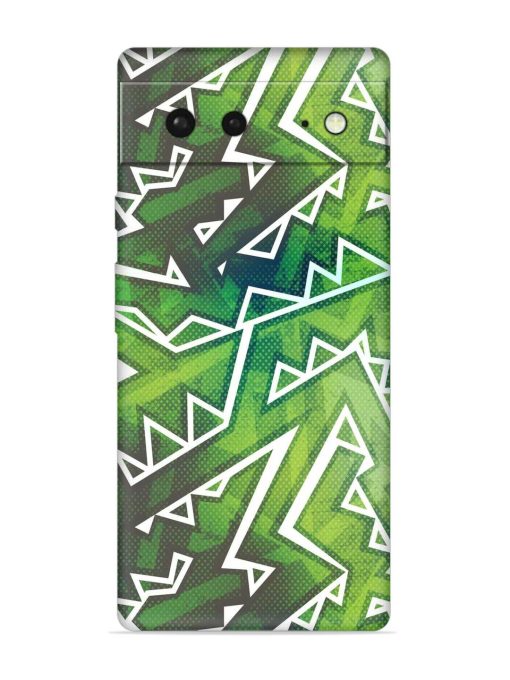 Green Graffiti Seamless Embossed Soft Silicone Case for Google Pixel 6 Zapvi