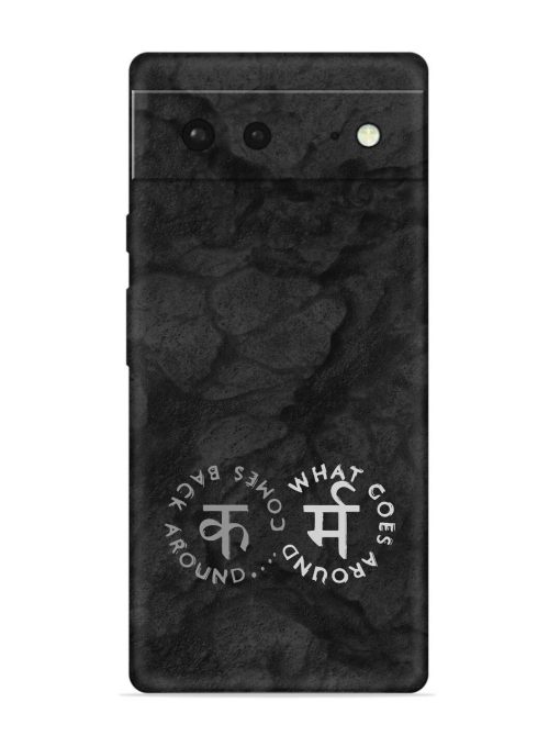 Karma Hindi Word Embossed Soft Silicone Case for Google Pixel 6