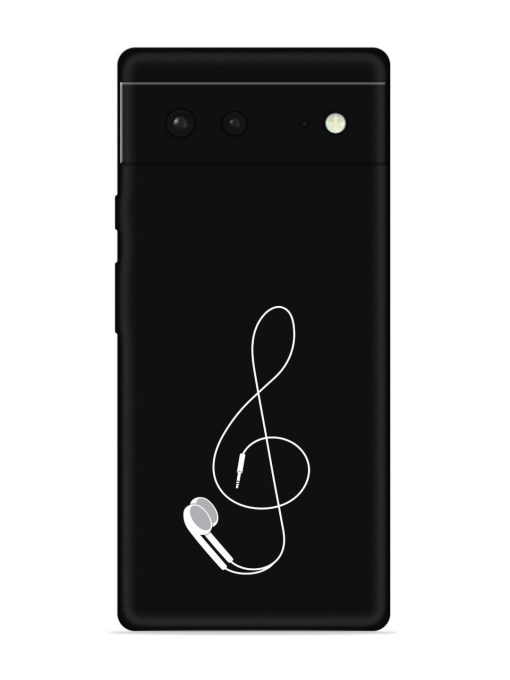 Music Earphone Vector Embossed Soft Silicone Case for Google Pixel 6 Zapvi