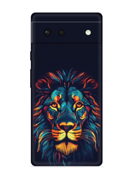 Colorful Lion Embossed Soft Silicone Case for Google Pixel 6