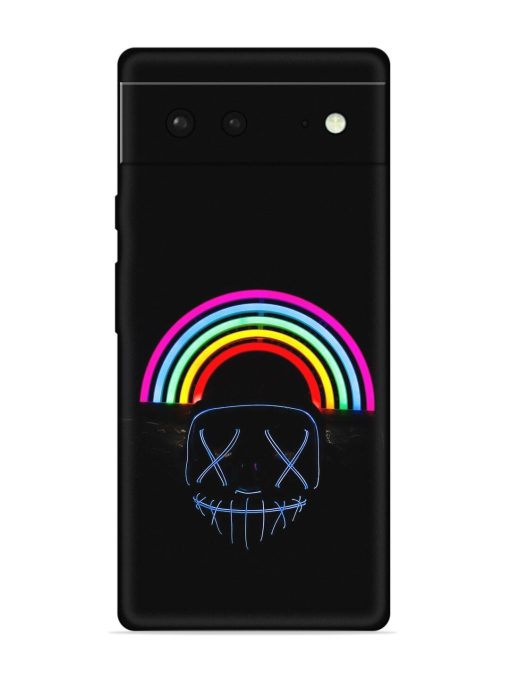 Mask Rainbow Embossed Soft Silicone Case for Google Pixel 6