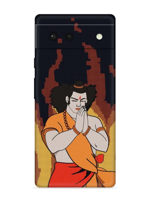 Shree Ram Vector Embossed Soft Silicone Case for Google Pixel 6 Zapvi