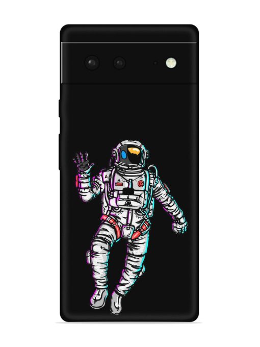 Spaceman Embossed Soft Silicone Case for Google Pixel 6 Zapvi