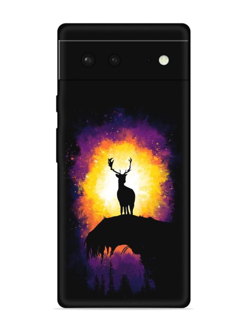 Elk Animal Art Embossed Soft Silicone Case for Google Pixel 6