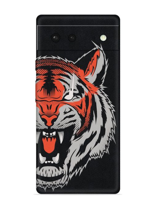 Tiger Aggression Embossed Soft Silicone Case for Google Pixel 6 Zapvi