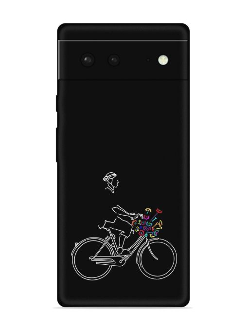 Minimalist Cycle Art Embossed Soft Silicone Case for Google Pixel 6 Zapvi