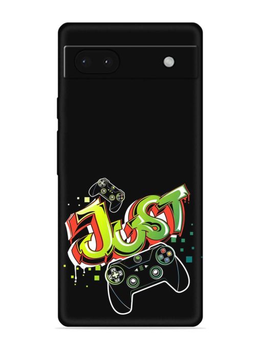 Graffiti Gamepad Illustration Embossed Soft Silicone Case for Google Pixel 6A Zapvi