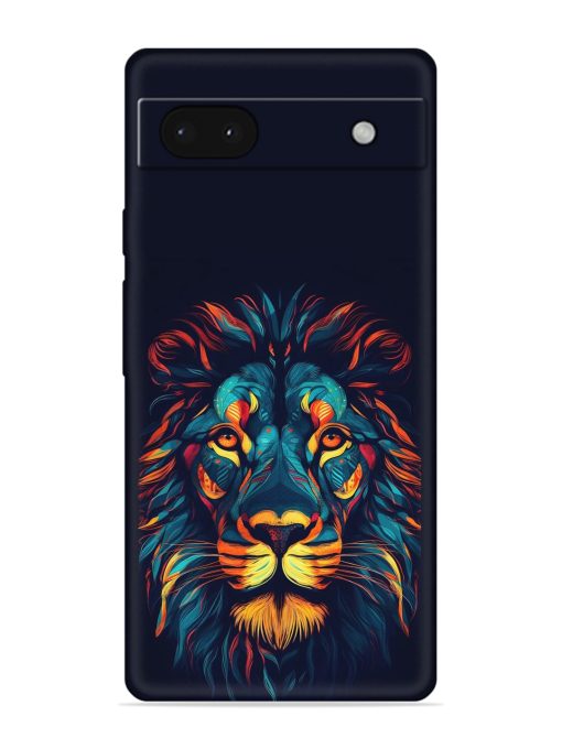 Colorful Lion Embossed Soft Silicone Case for Google Pixel 6A Zapvi