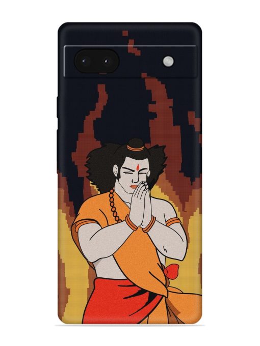 Shree Ram Vector Embossed Soft Silicone Case for Google Pixel 6A Zapvi