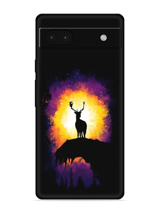 Elk Animal Art Embossed Soft Silicone Case for Google Pixel 6A Zapvi