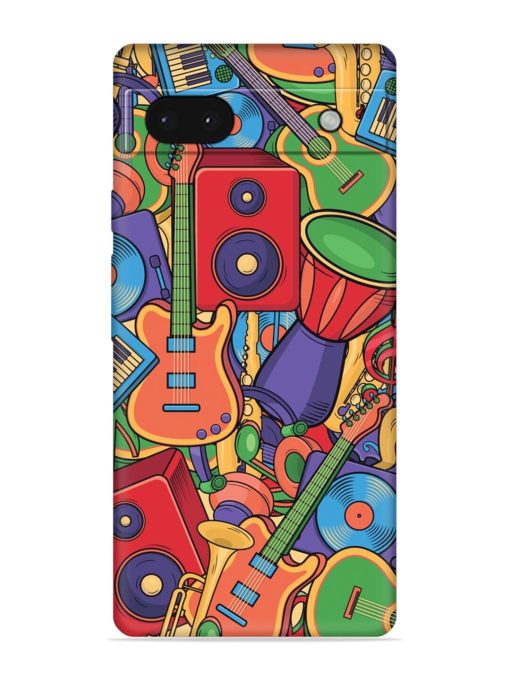 Colorful Music Art Embossed Soft Silicone Case for Google Pixel 6A Zapvi