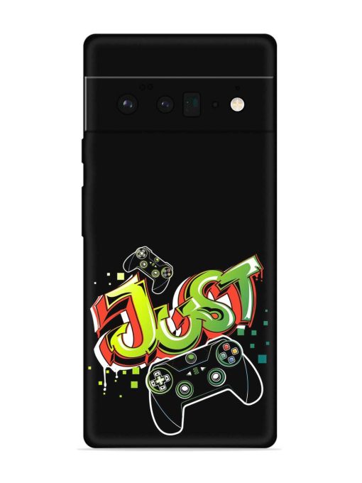 Graffiti Gamepad Illustration Embossed Soft Silicone Case for Google Pixel 6 Pro