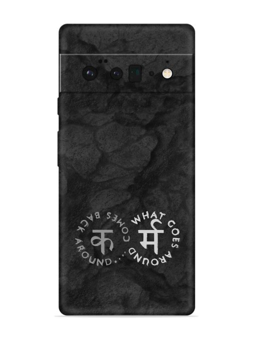 Karma Hindi Word Embossed Soft Silicone Case for Google Pixel 6 Pro