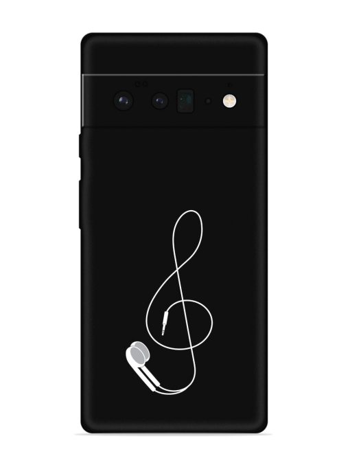 Music Earphone Vector Embossed Soft Silicone Case for Google Pixel 6 Pro Zapvi