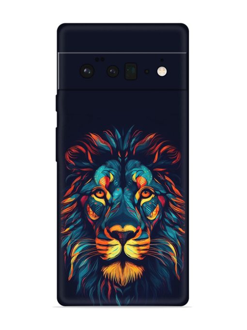 Colorful Lion Embossed Soft Silicone Case for Google Pixel 6 Pro Zapvi