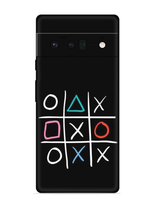 Super Neon Tic-Tac-Toe Embossed Soft Silicone Case for Google Pixel 6 Pro