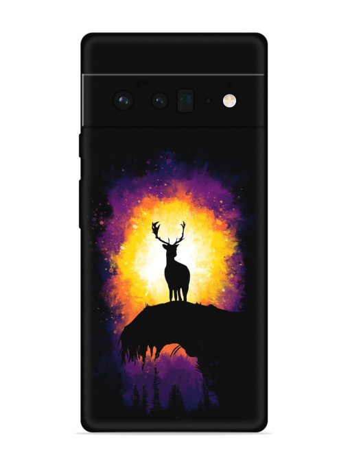 Elk Animal Art Embossed Soft Silicone Case for Google Pixel 6 Pro Zapvi