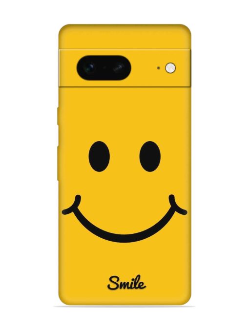 Yellow Smiley Embossed Soft Silicone Case for Google Pixel 7 Zapvi