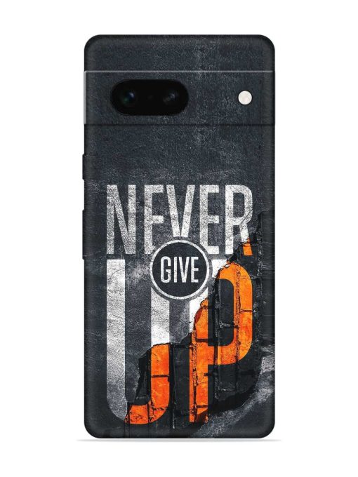 Never Give Up Embossed Soft Silicone Case for Google Pixel 7