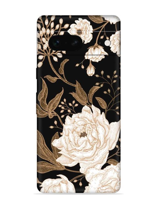 Peonies Roses Floral Embossed Soft Silicone Case for Google Pixel 7 Zapvi