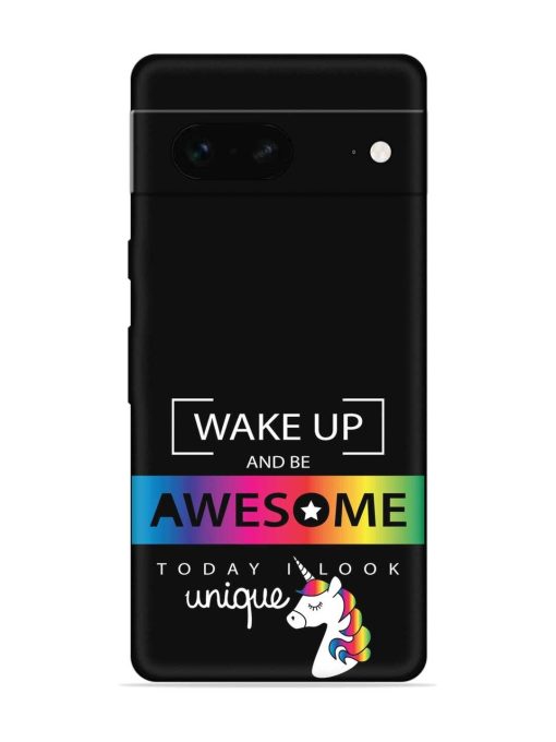 Inspirational Quote Unicorn Embossed Soft Silicone Case for Google Pixel 7