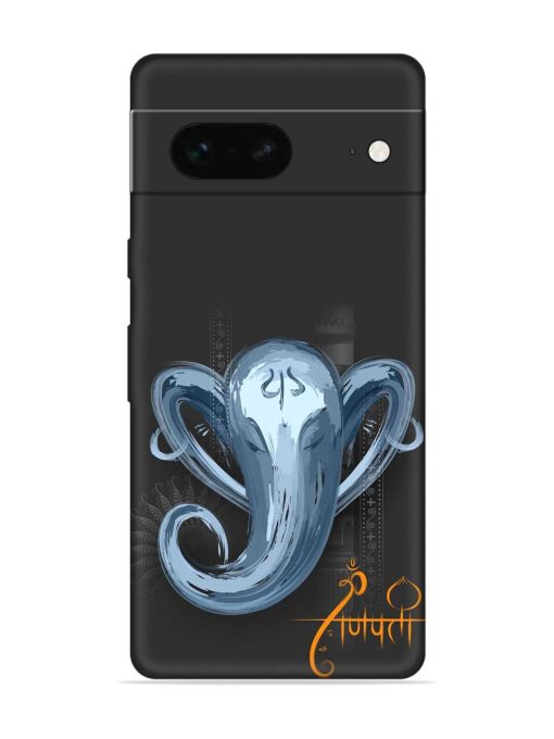 Illustration Lord Ganpati Embossed Soft Silicone Case for Google Pixel 7 Zapvi