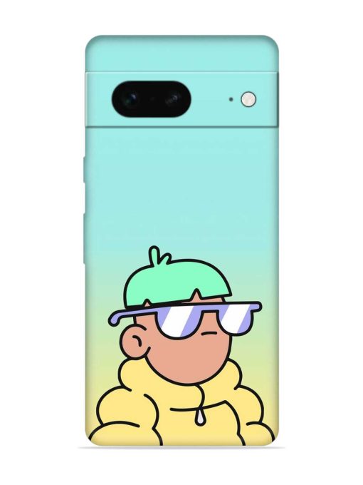 Doodles Cool Character Embossed Soft Silicone Case for Google Pixel 7 Zapvi