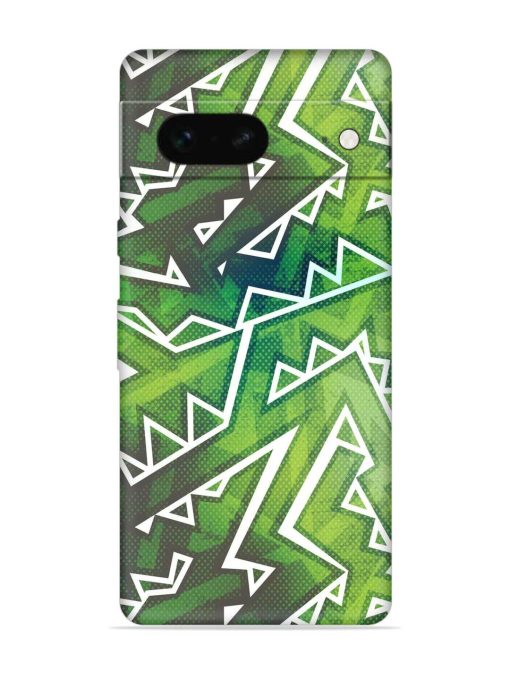 Green Graffiti Seamless Embossed Soft Silicone Case for Google Pixel 7 Zapvi