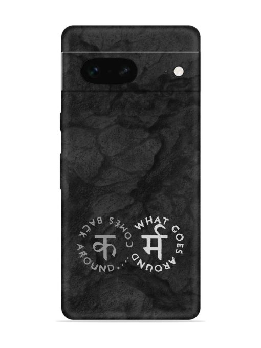 Karma Hindi Word Embossed Soft Silicone Case for Google Pixel 7 Zapvi