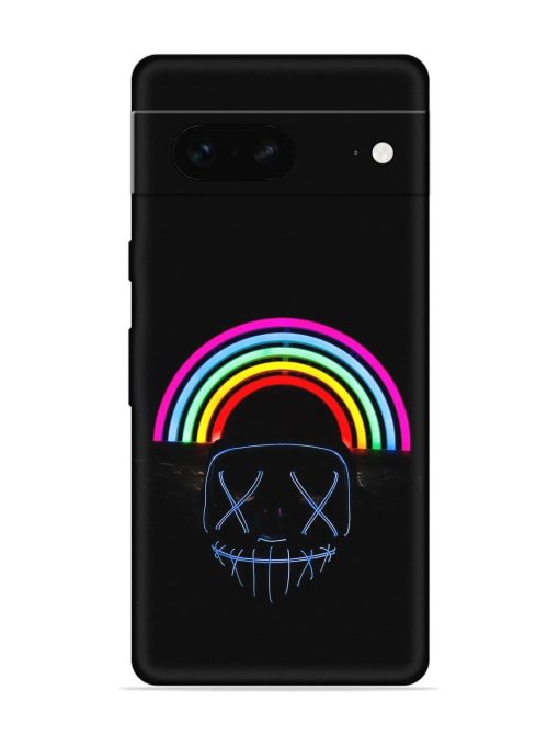 Mask Rainbow Embossed Soft Silicone Case for Google Pixel 7